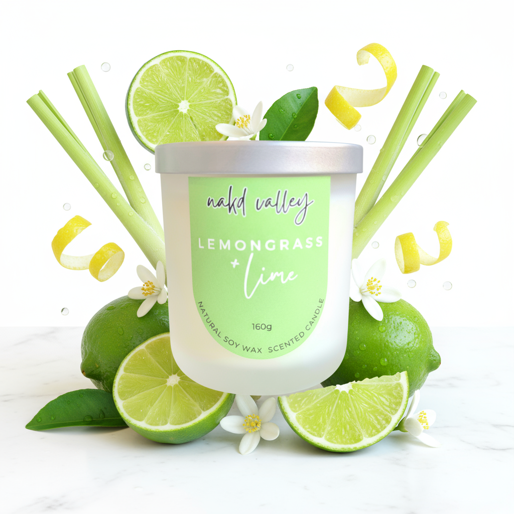 Scented Soy Candle Lemongrass + Lime
