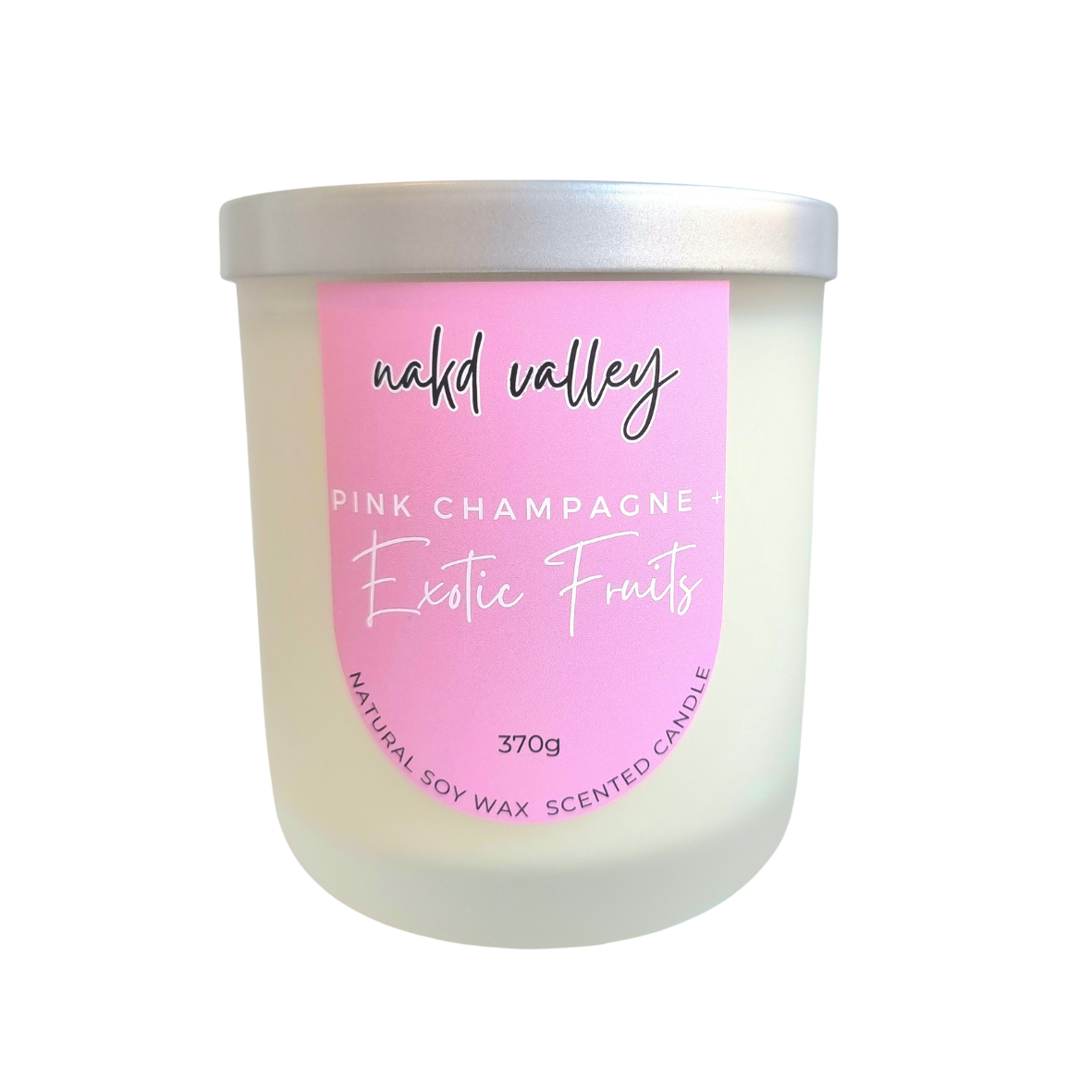 Scented Soy Candle Pink Champagne + Exotic Fruits