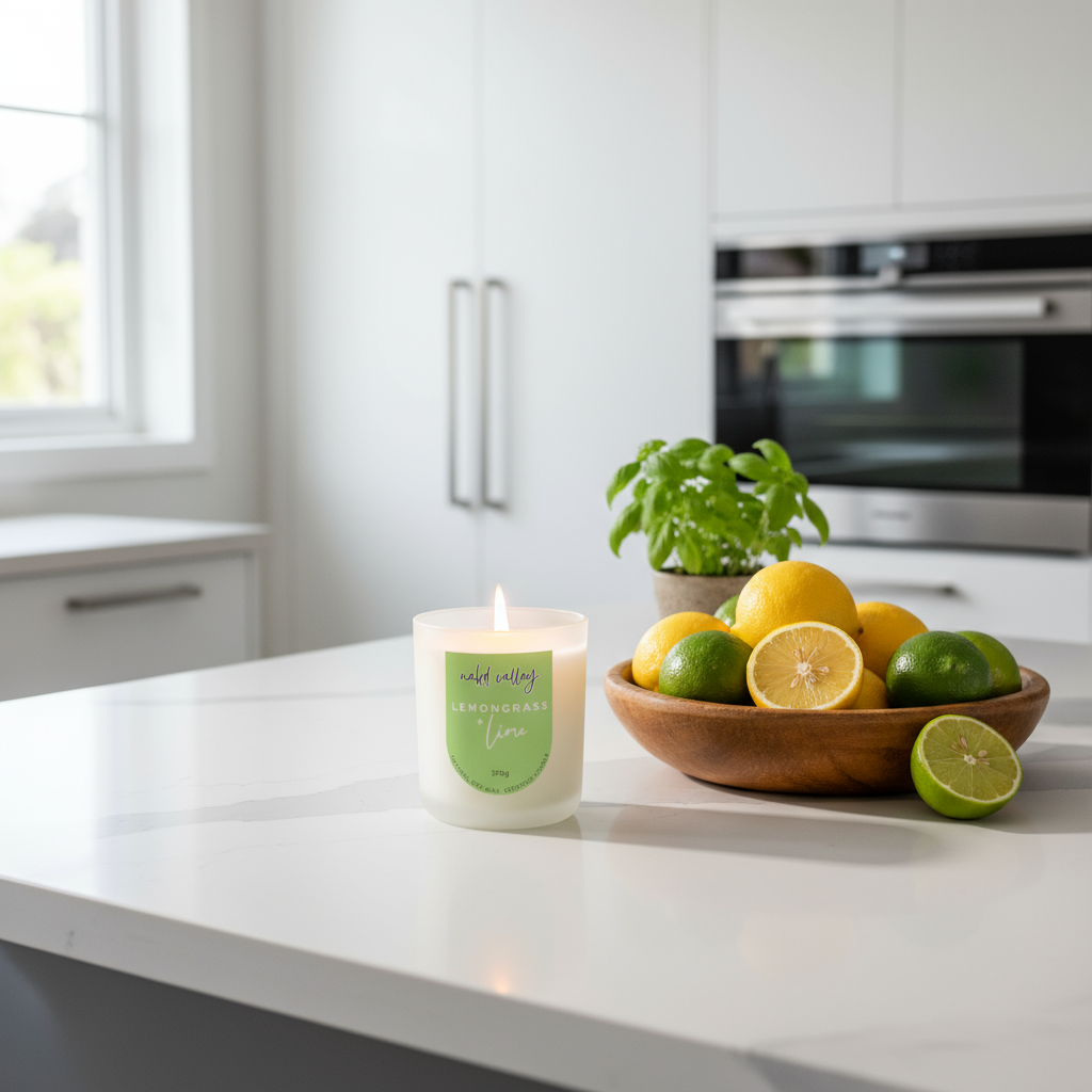 Scented Soy Candle Lemongrass + Lime