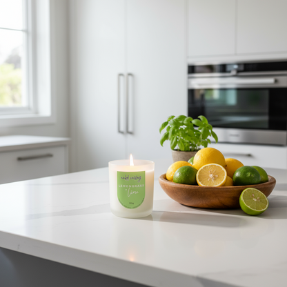 Scented Soy Candle Lemongrass + Lime