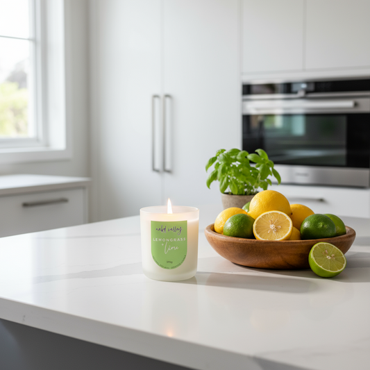 Scented Soy Candle Lemongrass + Lime