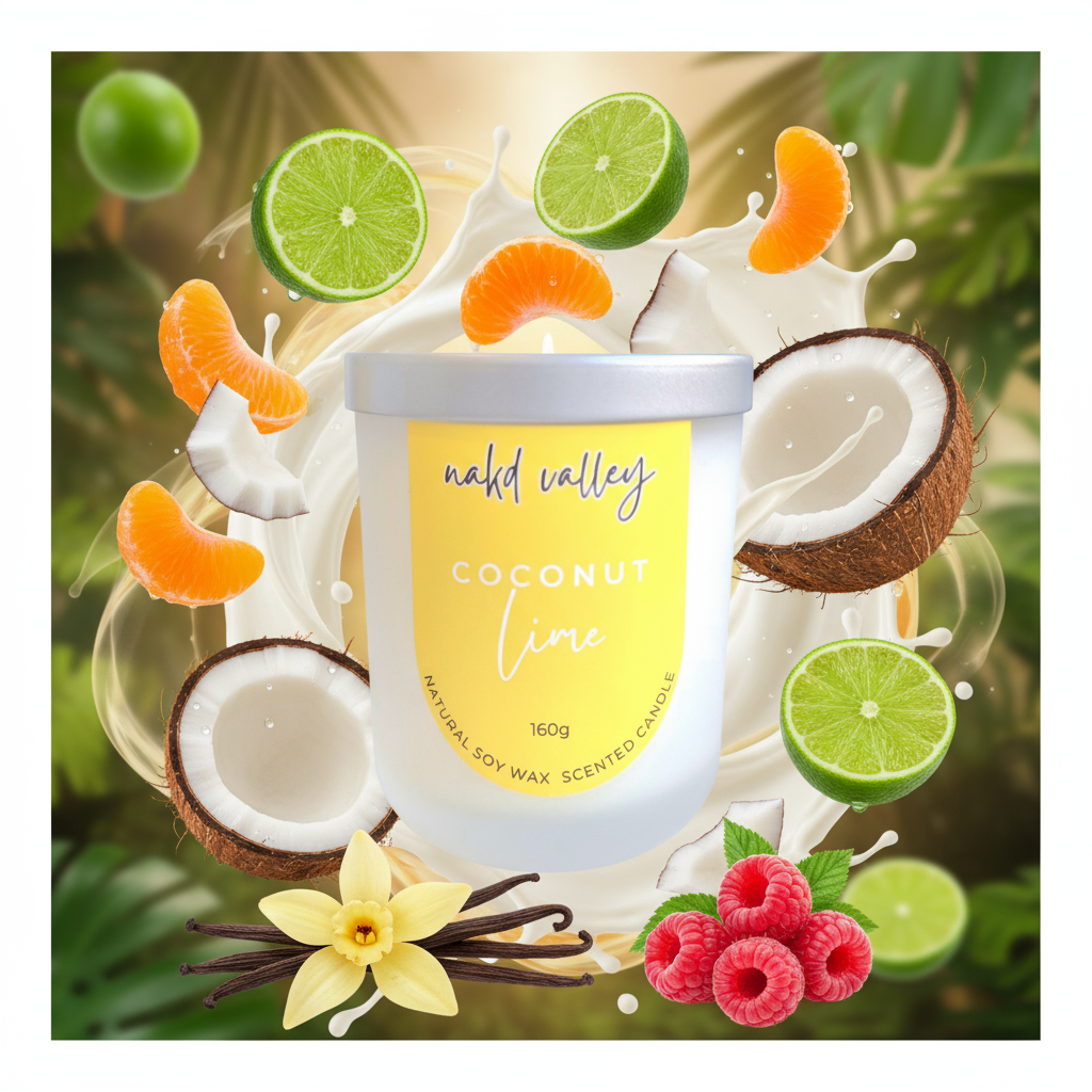 Scented Soy Candle Coconut Lime